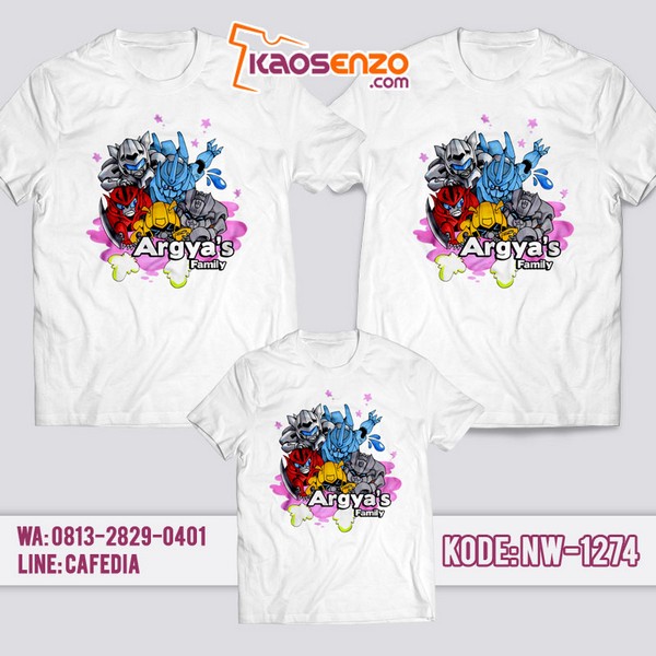 Baju Kaos Couple Keluarga Transformer | Kaos Family Custom | Kaos Transformer - NW 1274