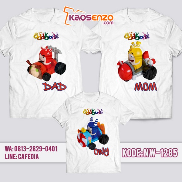 Baju Kaos Couple Keluarga Oddbods | Kaos Family Custom | Kaos Oddbods - NW 1285