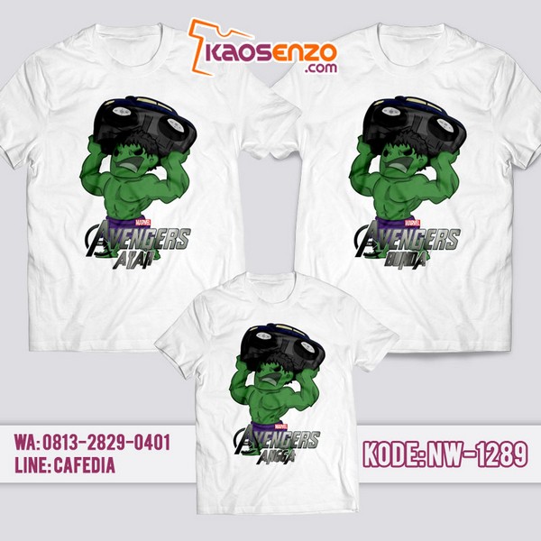 Baju Kaos Couple Keluarga Hulk | Kaos Family Custom | Kaos Hulk - NW 1289