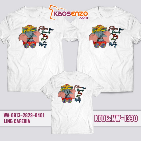 Baju Kaos Couple Keluarga Dumbo | Kaos Family Custom | Kaos Dumbo - NW 1330