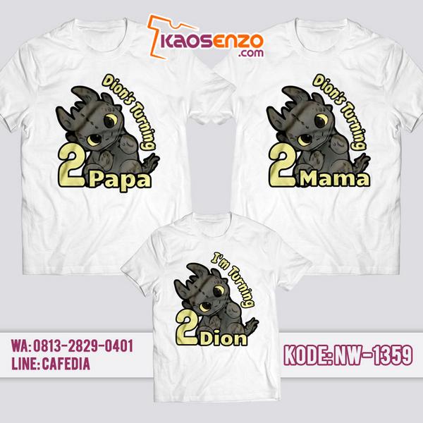 Baju Kaos Couple Keluarga Dragon | Kaos Ultah Anak | Kaos Dragon - NW 1359