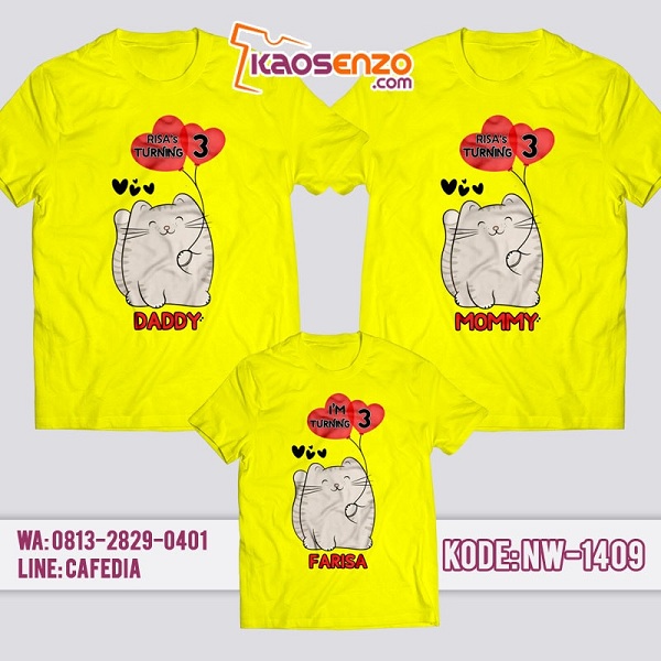 Kaos Couple Keluarga Animal Zoo | Kaos Ulang Tahun Anak | Kaos Animal Zoo - NW 1409