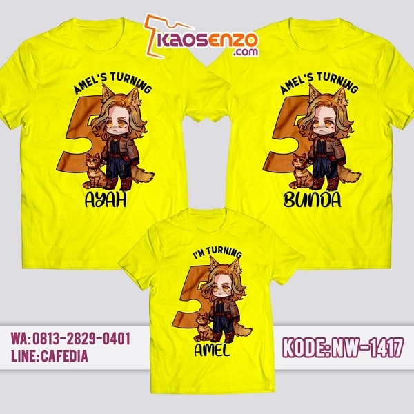 Kaos Couple Keluarga Animal Zoo | Kaos Ultah Anak | Kaos Animal Zoo - NW 1417