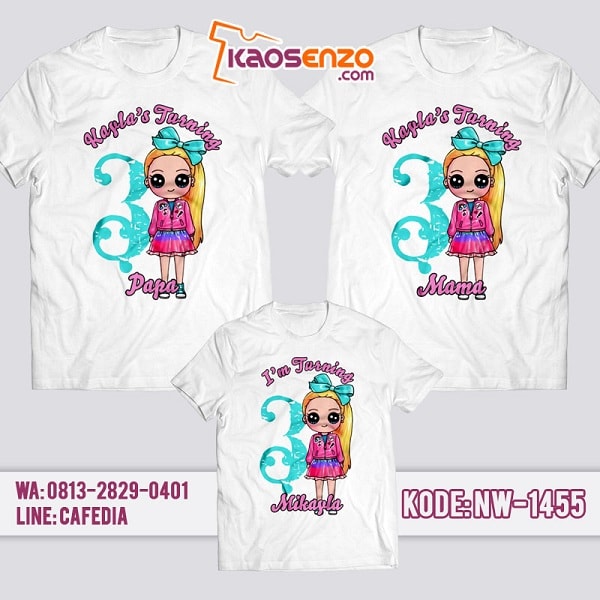 Baju Kaos Couple Keluarga Princess | Kaos Ulang Tahun Anak | Kaos Princess - NW 1455