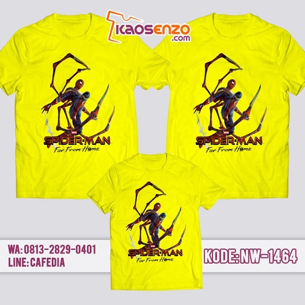 Baju Kaos Couple Keluarga Spiderman | Kaos Family Custom | Kaos Spiderman - NW 1464