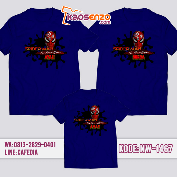 Baju Kaos Couple Keluarga Spiderman | Kaos Family Custom | Kaos Spiderman - NW 1467