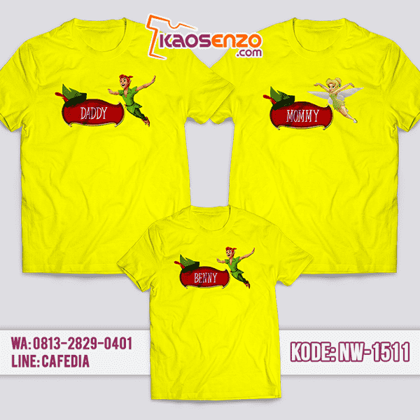 Baju Kaos Couple Keluarga Peterpan | Kaos Family Custom | Kaos Peterpan- NW 1511