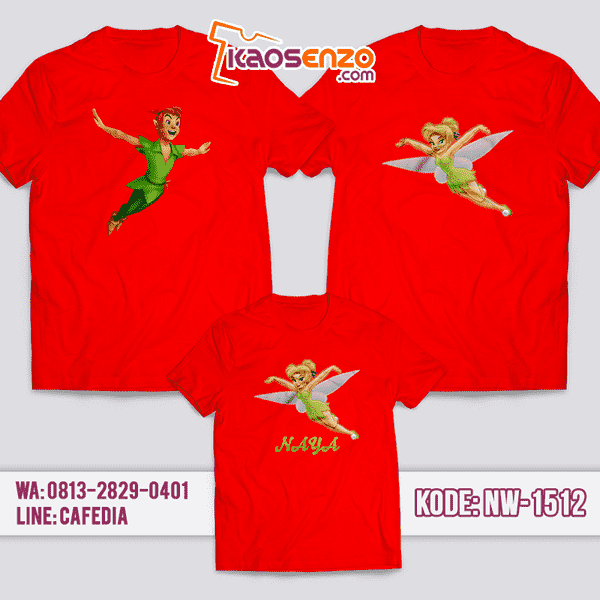 Baju Kaos Couple Keluarga Peterpan | Kaos Family Custom | Kaos Peterpan- NW 1512