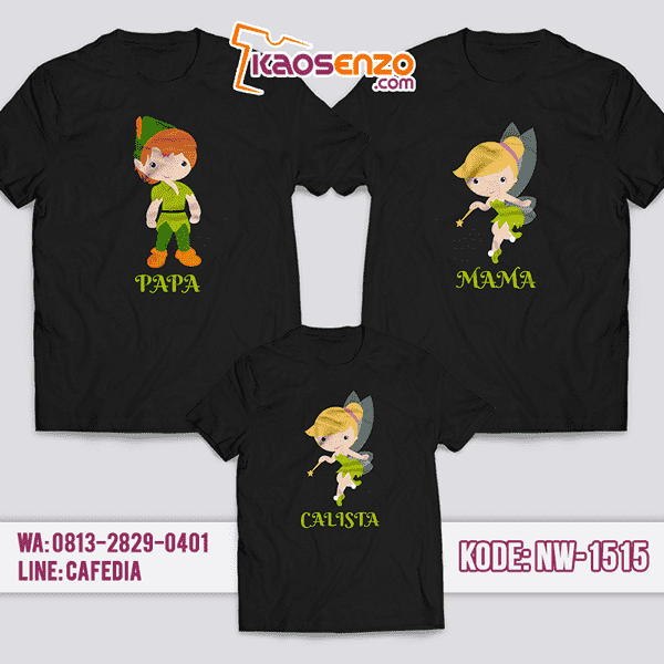 Baju Kaos Couple Keluarga Peterpan | Kaos Family Custom | Kaos Peterpan- NW 1515