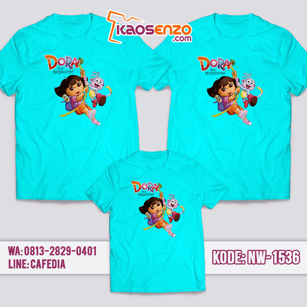 Baju Kaos Couple Keluarga Dora | Kaos Family Custom | Kaos Dora- NW 1536