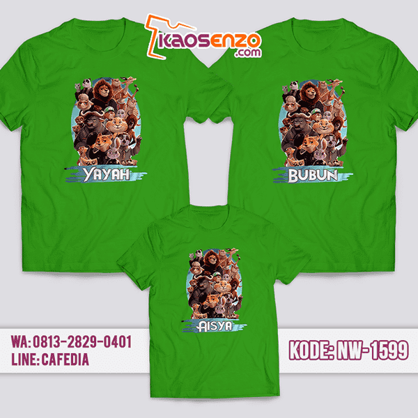 Baju Kaos Couple Keluarga Zootopia | Kaos Family Custom | Kaos Zootopia - NW 1599