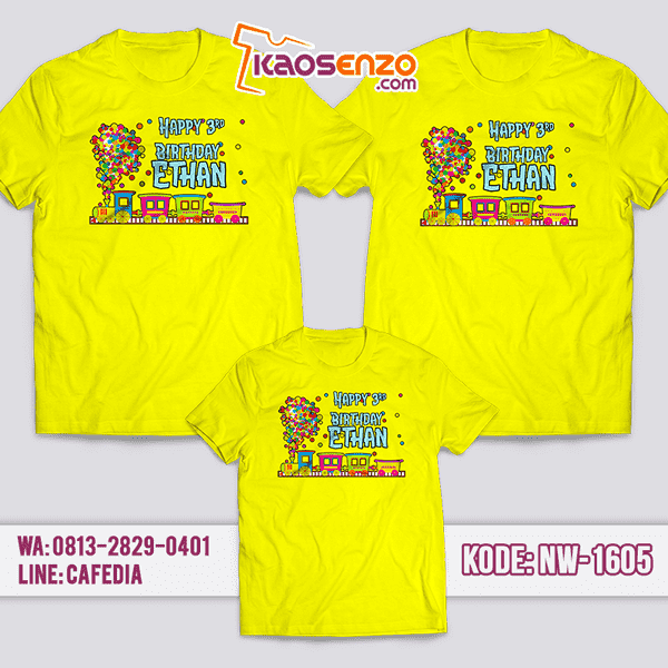 Kaos Couple Keluarga Train | Kaos Ulang Tahun Anak | Kaos Train - NW 1605