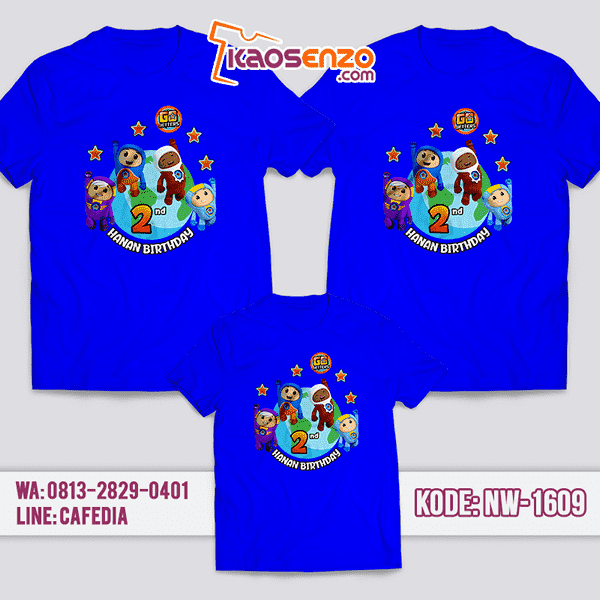 Kaos Couple Keluarga Go Jetters | Kaos Ulang Tahun Anak | Kaos Go Jetters - NW 1609