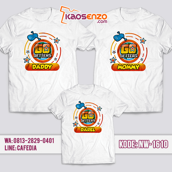 Baju Kaos Couple Keluarga Go Jetters | Kaos Family Custom | Kaos Go Jetters - NW 1610