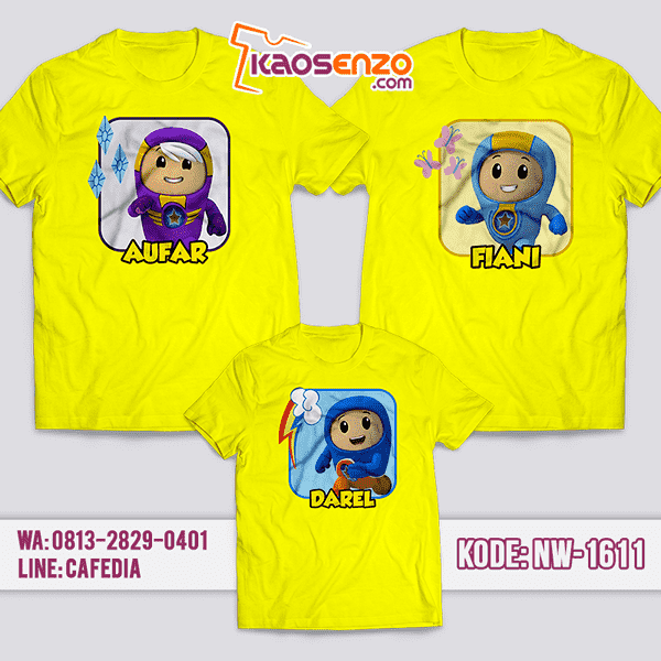 Baju Kaos Couple Keluarga Go Jetters | Kaos Family Custom | Kaos Go Jetters - NW 1611