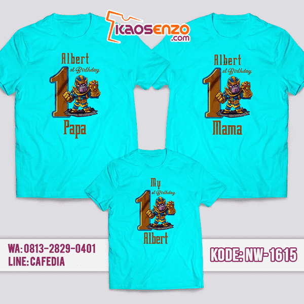 Kaos Couple Keluarga Thanos | Kaos Ulang Tahun Anak | Kaos Thanos - NW 1615