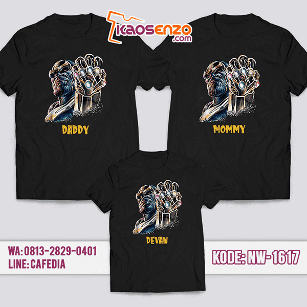 Baju Kaos Couple Keluarga Thanos | Kaos Family Custom | Kaos Thanos - NW 1617