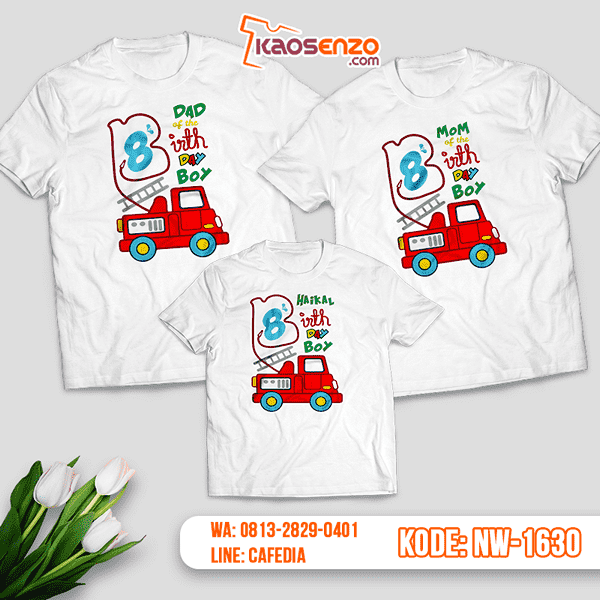 Baju Kaos Couple Keluarga Pemadam Kebakaran | Kaos Ultah Anak | Kaos Pemadam Kebakaran - NW 1630