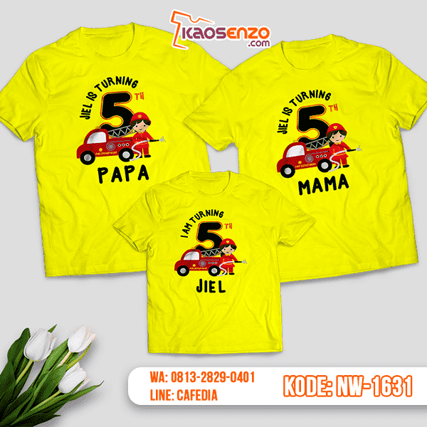 Kaos Couple Keluarga Pemadam Kebakaran | Kaos Ulang Tahun Anak | Kaos Pemadam Kebakaran - NW 1631