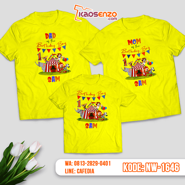 Kaos Couple Keluarga Circus | Kaos Ulang Tahun Anak | Kaos Circus - NW 1646