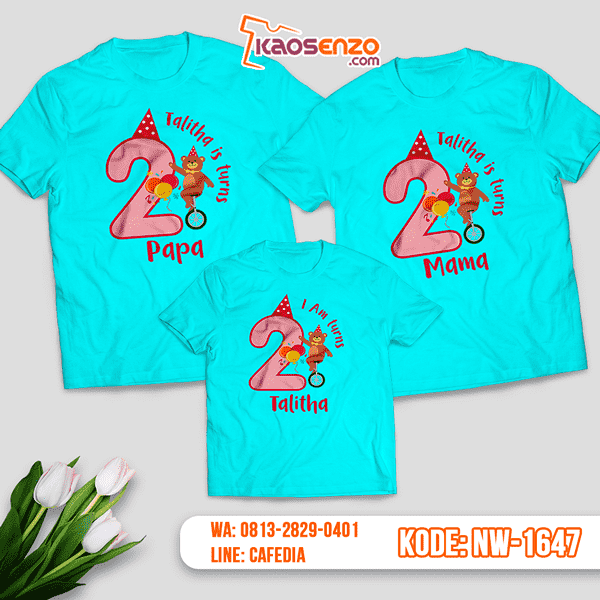 Kaos Couple Keluarga Circus | Kaos Ulang Tahun Anak | Kaos Circus - NW 1647