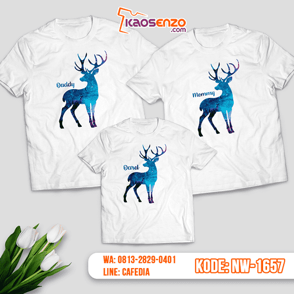 Baju Kaos Couple Keluarga Christmas | Kaos Family Custom | Kaos Christmas - NW 1657