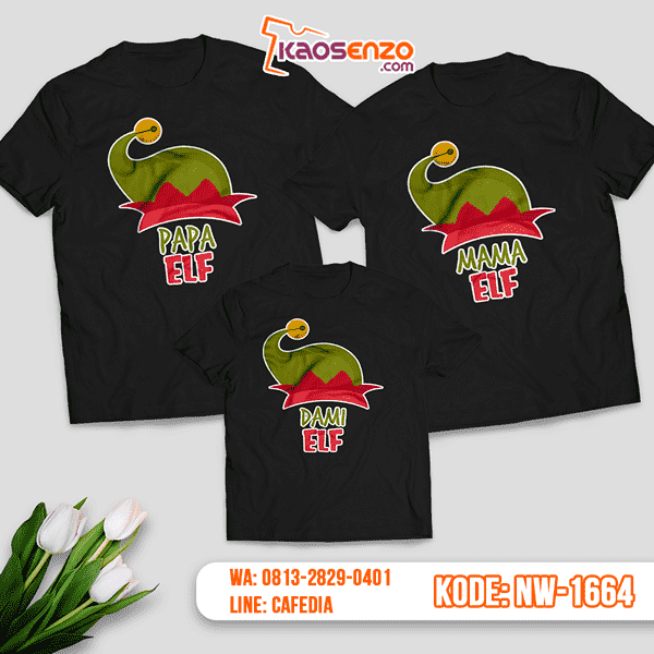 Baju Kaos Couple Keluarga Christmas | Kaos Family Custom | Kaos Christmas - NW 1664