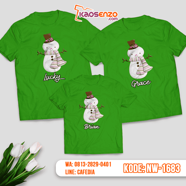 Baju Kaos Couple Keluarga Natal | Kaos Family Custom | Kaos Natal - NW 1683