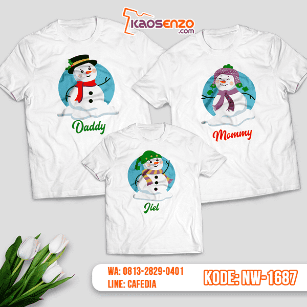 Baju Kaos Couple Keluarga Natal | Kaos Family Custom | Kaos Natal - NW 1687