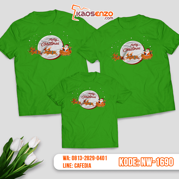 Baju Kaos Couple Keluarga Natal | Kaos Family Custom | Kaos Natal - NW 1690