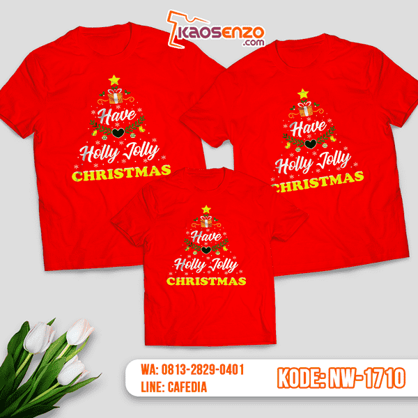 Baju Kaos Couple Keluarga Natal | Kaos Family Custom | Kaos Natal - NW 1710