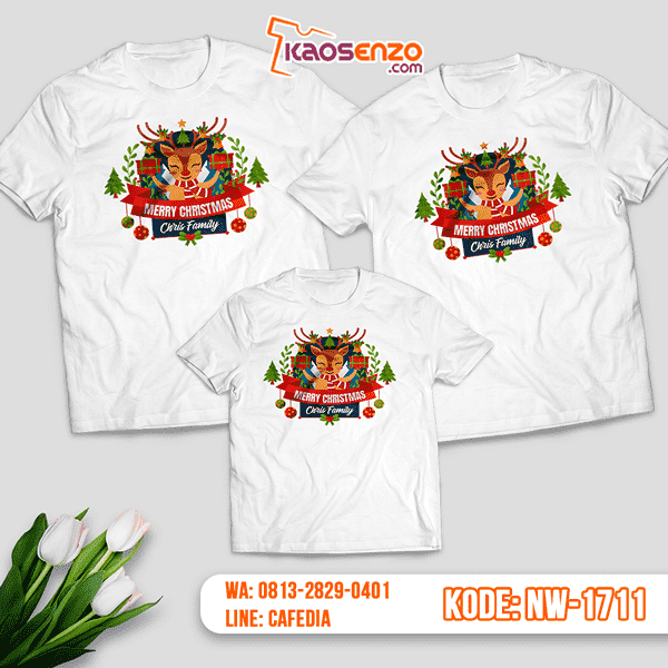 Baju Kaos Couple Keluarga Natal | Kaos Family Custom | Kaos Natal - NW 1711