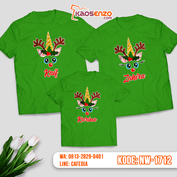 Baju Kaos Couple Keluarga Natal | Kaos Family Custom | Kaos Natal - NW 1712