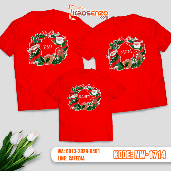 Baju Kaos Couple Keluarga Natal | Kaos Family Custom | Kaos Natal - NW 1714