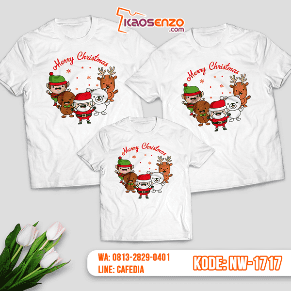 Baju Kaos Couple Keluarga Natal | Kaos Family Custom | Kaos Natal - NW 1717