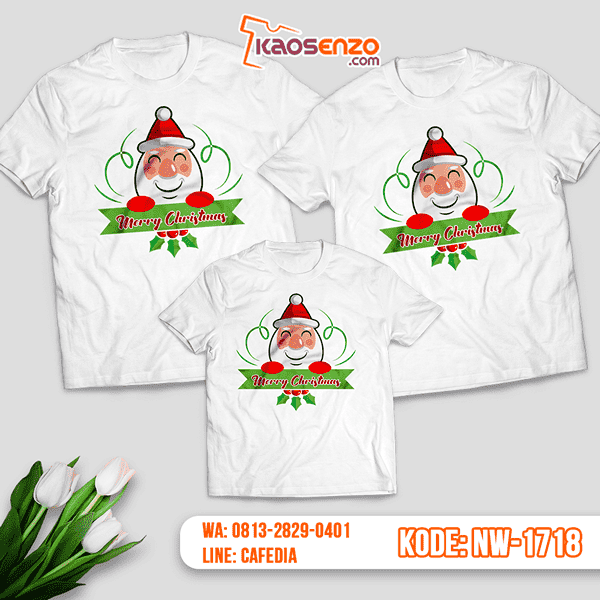 Baju Kaos Couple Keluarga Natal | Kaos Family Custom | Kaos Natal - NW 1718