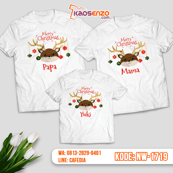 Baju Kaos Couple Keluarga Natal | Kaos Family Custom | Kaos Natal - NW 1719