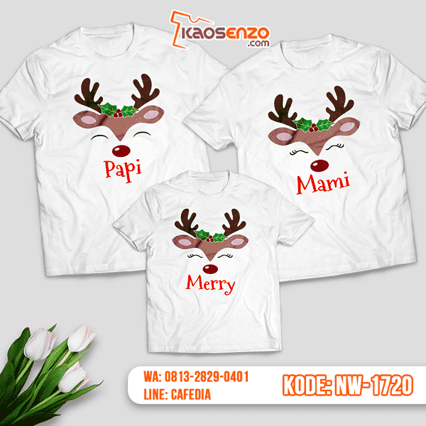 Baju Kaos Couple Keluarga Natal | Kaos Family Custom | Kaos Natal - NW 1720