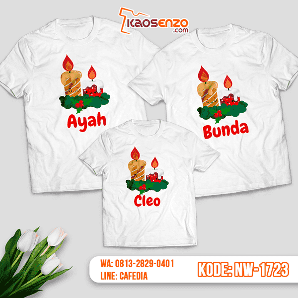 Baju Kaos Couple Keluarga Natal | Kaos Family Custom | Kaos Natal - NW 1723