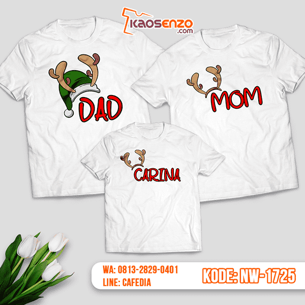 Baju Kaos Couple Keluarga Natal | Kaos Family Custom | Kaos Natal - NW 1725