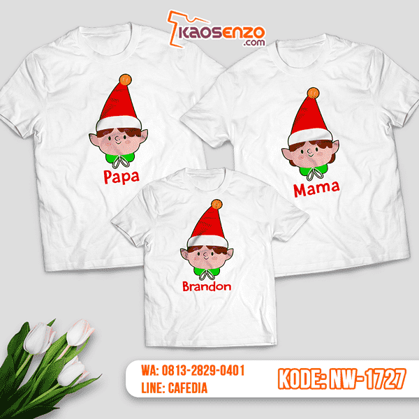 Baju Kaos Couple Keluarga Natal | Kaos Family Custom | Kaos Natal - NW 1727