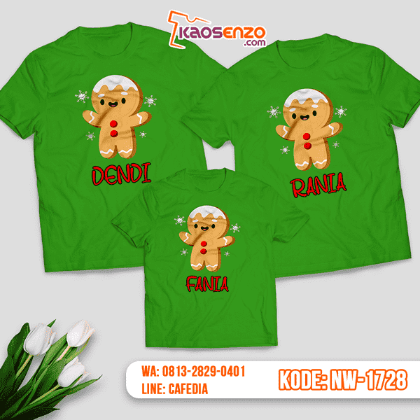 Baju Kaos Couple Keluarga Natal | Kaos Family Custom | Kaos Natal - NW 1728