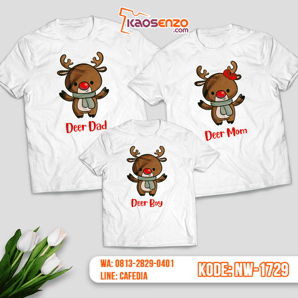 Baju Kaos Couple Keluarga Natal | Kaos Family Custom | Kaos Natal - NW 1729