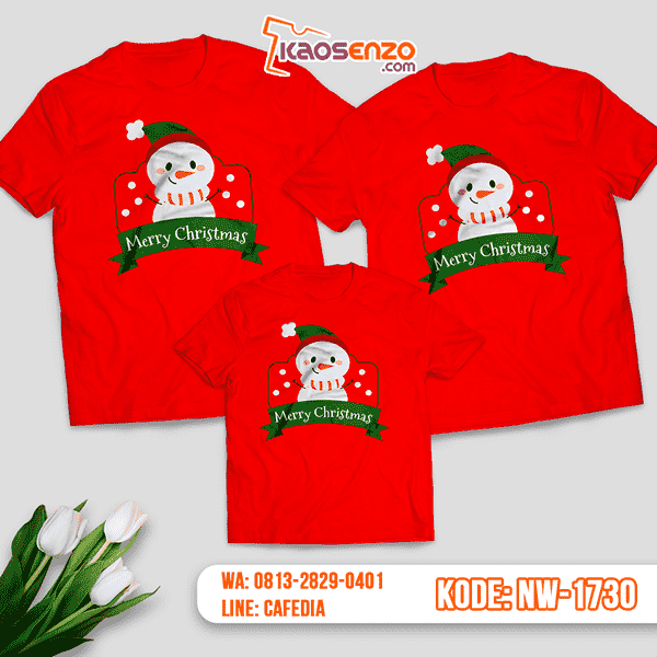 Baju Kaos Couple Keluarga Natal | Kaos Family Custom | Kaos Natal - NW 1730