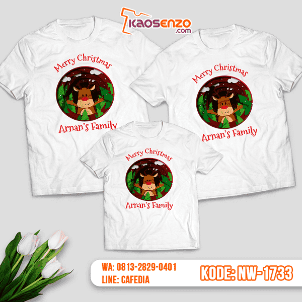 Baju Kaos Couple Keluarga Natal | Kaos Family Custom | Kaos Natal - NW 1733