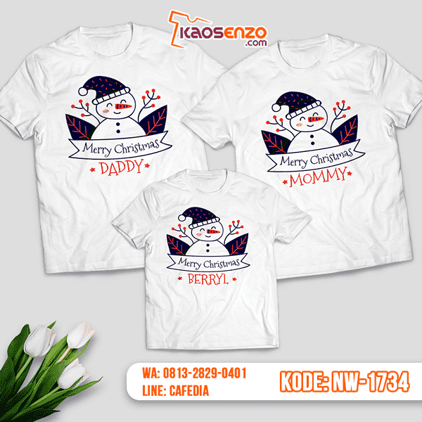 Baju Kaos Couple Keluarga Natal | Kaos Family Custom | Kaos Natal - NW 1734