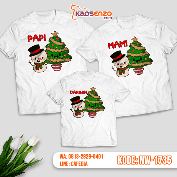 Baju Kaos Couple Keluarga Natal | Kaos Family Custom | Kaos Natal - NW 1735