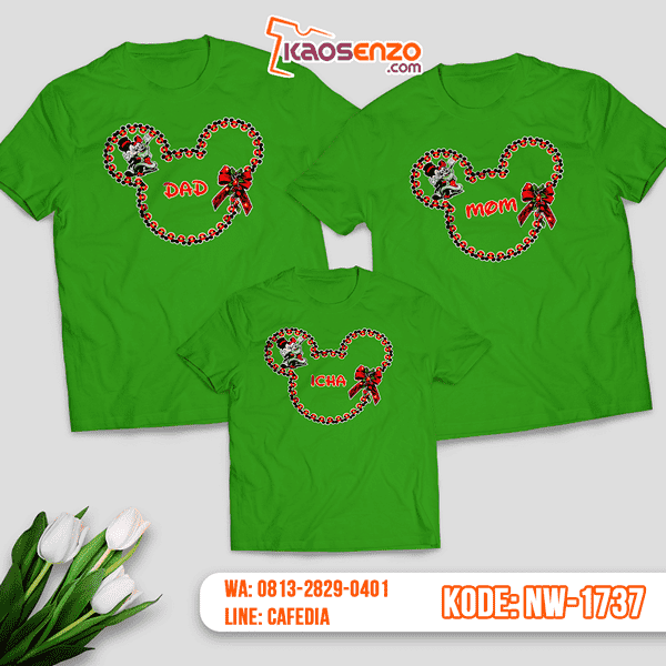 Baju Kaos Couple Keluarga Natal | Kaos Family Custom | Kaos Natal - NW 1737