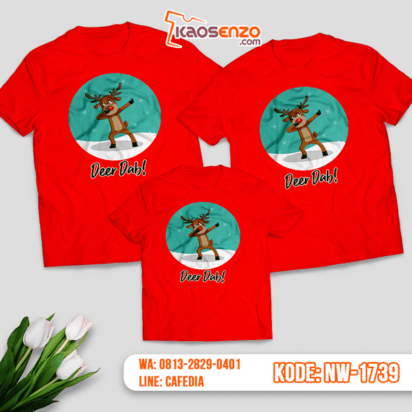 Baju Kaos Couple Keluarga Natal | Kaos Family Custom | Kaos Natal - NW 1739