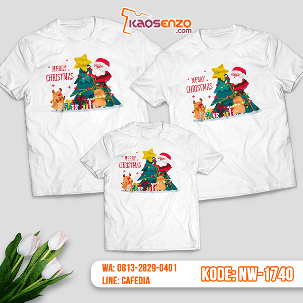 Baju Kaos Couple Keluarga Natal | Kaos Family Custom | Kaos Natal - NW 1740